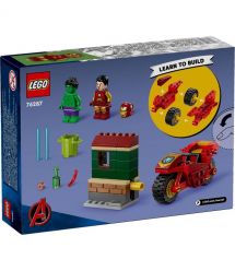 LEGO Конструктор Marvel Железный Человек на мотоцыкле и Халк