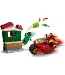 LEGO Конструктор Marvel Железный Человек на мотоцыкле и Халк