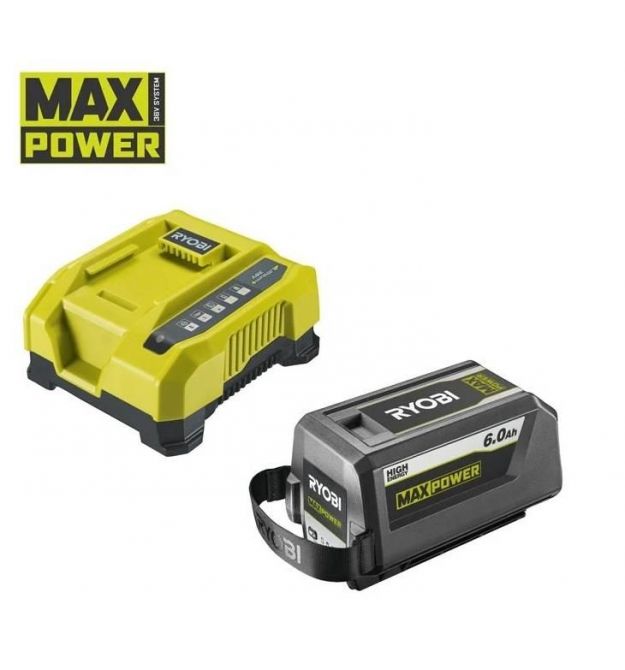 Ryobi Набор аккумулятора и зарядного устройства Max Power RY36BK60B-160 36В 1х6А·ч ЗУ 6А быстрозарядный