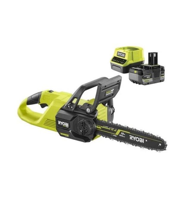 Ryobi Пила цепная аккумуляторная ONE+ HP RY18CSX30A-150 18B 1х5А·ч ЗУ шина 30см бесщеточная 13.2м/с 3.2кг