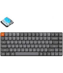 Keychron Клавиатура механическая K3 Max 84Key, Gateron MX 2.0 Blue, WL/BT/USB-A, QMK, EN/UKR, White Led, черный