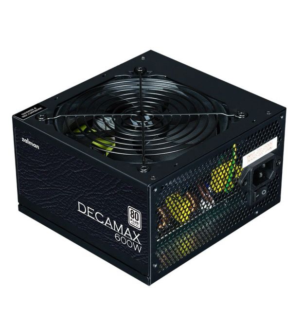 Zalman Блок питания Decamax (600W) 85%, 80 Plus, 120мм, 1xMB 24pin(20+4), 1xCPU 8pin(4+4), 3xMolex, 6xSATA, 2xPCIe 8pin(6+2)