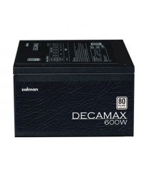 Zalman Блок питания Decamax (600W) 85%, 80 Plus, 120мм, 1xMB 24pin(20+4), 1xCPU 8pin(4+4), 3xMolex, 6xSATA, 2xPCIe 8pin(6+2)