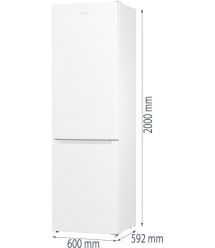 Холодильник з нижн. мороз. камерою Gorenje, 200х60х60см, 2 двері, 235(96)л, А++, NoFrost+, Зона св-ті, білий