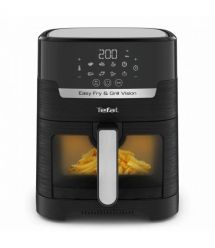 Tefal Мультипечь Easy Fry&Grill Vision Window, 1550Вт, чаша-4.2л, сенсорное управл., с окошком, пластик, черный