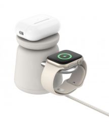 Belkin Беспроводное зарядное устройство 2in1 MagSafe iPhone/Watch/AirPods, Sand Mass