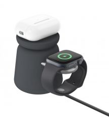 Belkin Беспроводное зарядное устройство 2in1 MagSafe iPhone/Watch/AirPods, Charcoal Mass