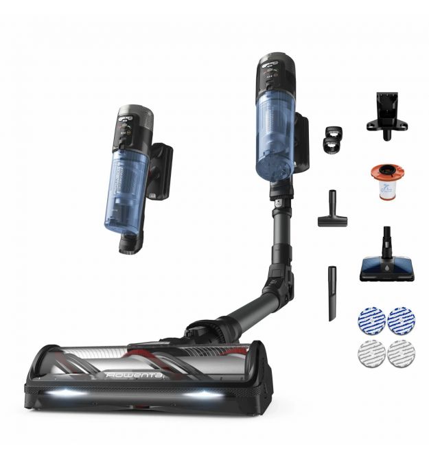 Rowenta Пылесос беспроводный X-Force Flex 12.60 Neo Auto Aqua Allergy, 150Вт, конт пыль -0.65л, а