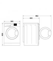 Indesit Стиральная машина фронтальная, 6кг, 1200, A+++, 43см, дисплей, инвертор, люк черный, белый