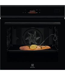 Electrolux Духовой шкаф электрический, 70л, А++, пар, дисплей, конвекция, ф-ция пароварки, телескопические направляющие, черный