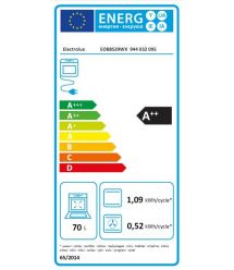 Electrolux Духовой шкаф электрический, 70л, А++, пар, дисплей, конвекция, ф-ция пароварки, телескопические направляющие, черный