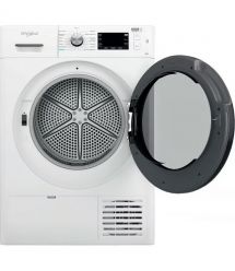 Whirlpool Сушильная машина тепловой насос, 9кг, A++, 65см, дисплей, люк черный, белый