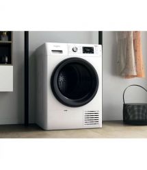 Whirlpool Сушильная машина тепловой насос, 9кг, A++, 65см, дисплей, люк черный, белый