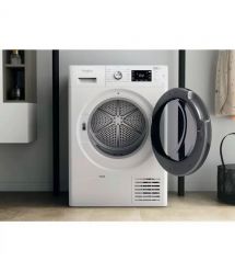 Whirlpool Сушильная машина тепловой насос, 9кг, A++, 65см, дисплей, люк черный, белый