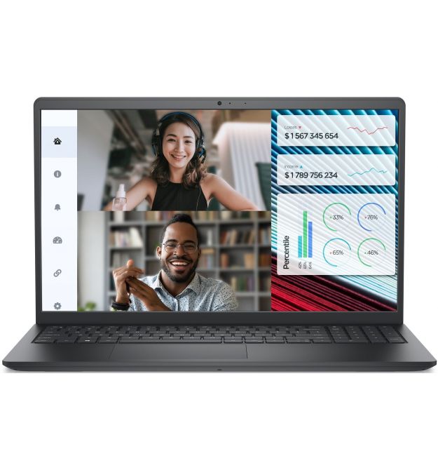 Dell Ноутбук Vostro 3520 15.6" FHD AG, Intel i3-1215U, 8GB, F512GB, UMA, Lin, черный