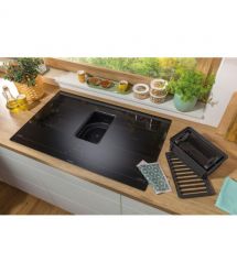 Gorenje Варочная поверхность индукционная, 83см, расширенная зона, встроенная вытяжка, 620м.куб/ч, черный