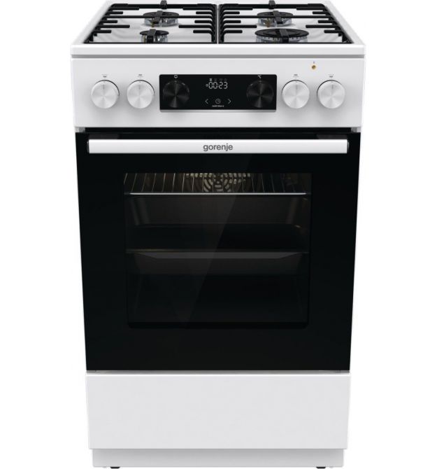 Gorenje Плита комби, 62л, 50x60см, дисплей, IconLed,эмалированные, белый