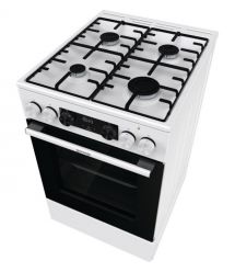 Gorenje Плита комби, 62л, 50x60см, дисплей, IconLed,эмалированные, белый