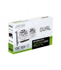 ASUS Видеокарта GeForce RTX 4070 SUPER 12GB GDDR6X EVO білий DUAL-RTX4070S-O12G-EVO-WHITE