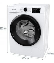 Gorenje Стиральная машина фронтальная, 8кг, 1200, A+++, 55см, дисплей, инвертор, пар, Wi-Fi, белый