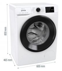 Gorenje Стиральная машина фронтальная, 8кг, 1400, A+++, 46,5см, дисплей, инвертор, пар, Wi-Fi, белый