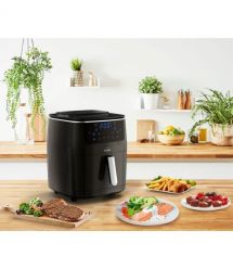 Tefal Мультипечь Easy Fry Grill&Steam, 1430Вт, чаша-6.2л, сенсорное управл., 8 программ, пластик, черный