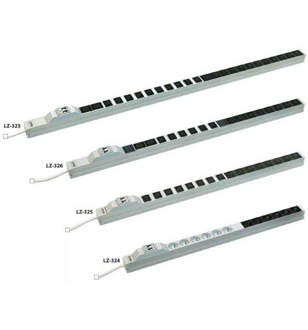 ZPAS Устройство распределения электропитания 32A, 20хC13+4xC19, кабель 3м, вилка IEC 60309