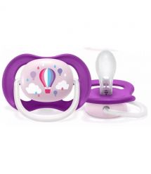 AVENT Пустышка Avent Ultra Air I love 6-18мес, ортодонтическая, 2шт, для девочек