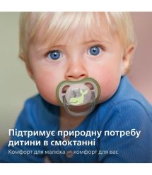 AVENT Пустышка ортодонтическая Ultra Air для мальчиков 6-18 мес, 2шт