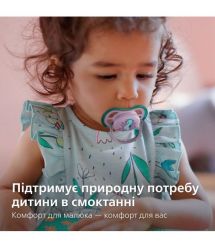 AVENT Пустышка ортодонтическая Ultra Air для девочек 6-18 мес, 2шт