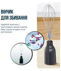 Tefal Блендер погружной Quickchef+ 1000Вт, 3в1, чаша-800мл, чопер-500мл, турборежим, серебристо-черный