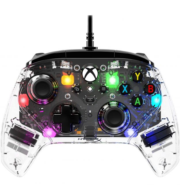 HyperX Геймпад Clutch Gladiate RGB, Xbox, PC, USB-A, прозрачный
