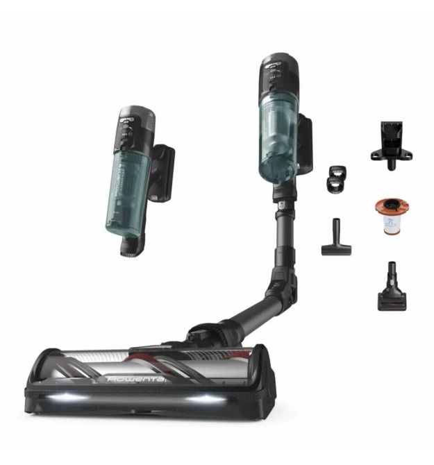 Rowenta Пылесос беспроводный X-Force Flex 12.60 Neo, 320Вт, конт пыль -0.9л, автон. раб. до 62мин, вес-2.5кг, НЕРА, черно-синий