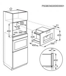 Electrolux Кофемашина встраиваемая, 2,5л, зерно+мол., автомат.капуч, дисплей, сенсорное управл., подсветка, черный