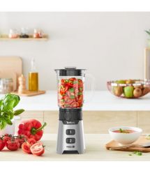 Tefal Блендер стационарный Minimix Glass 400Вт, чаша-700мл, емкость для смузи to go, стекло, серый