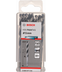 Bosch Сверло по металлу HSS-PointTeQ, 5х52х86мм, 10шт