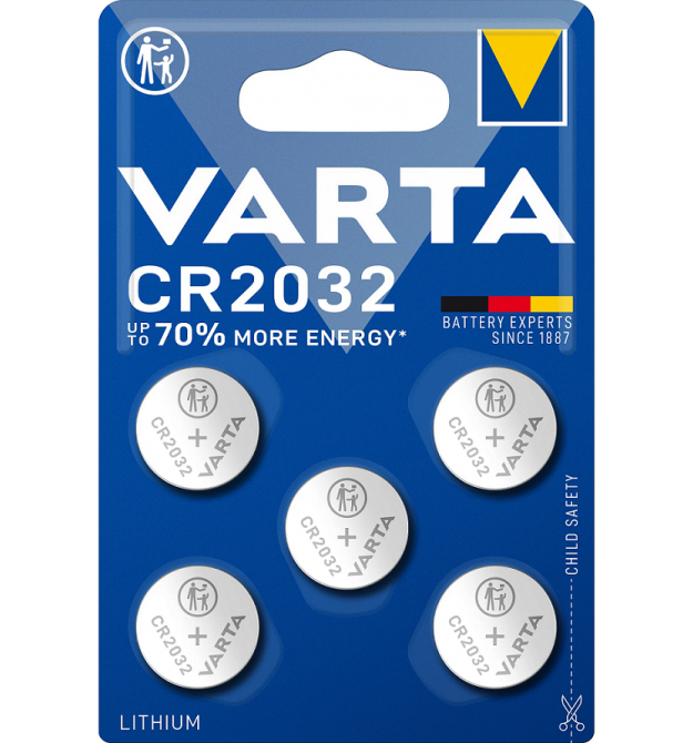 VARTA Батарейка литиевая CR2032 блистер, 5 шт