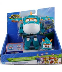 Super Wings Игровой набор Transforming Тино и любимец (Tino & Pet)