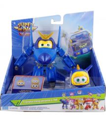 Super Wings Игровой набор Transforming Джером и любимец (Jerome & Pet)