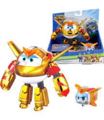 Super Wings Игровой набор Transforming Золотой Мальчик и любимец (Golden Boy & Pet)