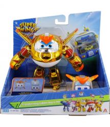 Super Wings Игровой набор Transforming Золотой Мальчик и любимец (Golden Boy & Pet)