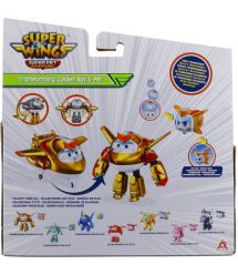 Super Wings Игровой набор Transforming Золотой Мальчик и любимец (Golden Boy & Pet)