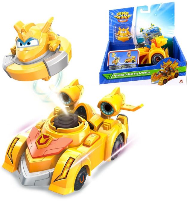 Super Wings Игровой набор Spinning Vehicle Золотой Мальчик (Golden Boy)