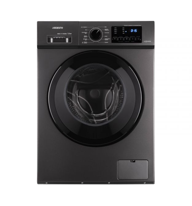 ARDESTO Стиральная машина фронтальная Black Mars, 7кг, 1400, А+++, 48см, дисплей, пар, инвертор, подсвет.барабана, серый