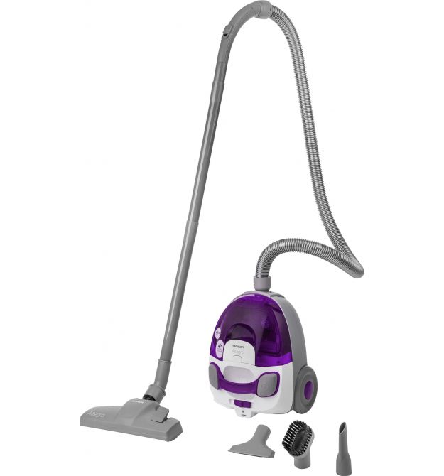 Sencor Пылесос контейнерный Allegro, 890Вт, конт пыль -1.5л, НЕРА, фиолетово-серый