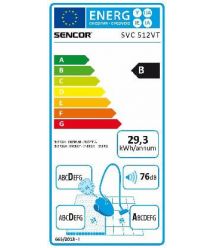 Sencor Пылесос контейнерный Allegro, 890Вт, конт пыль -1.5л, НЕРА, фиолетово-серый