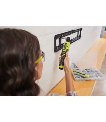 Ryobi Трещотка аккумуляторная RR14W4-0, USB Lithium 4В, 210об•мин, 8Нм, квадрат 1/4", 0.5кг, без АКБ и ЗП