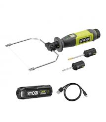 Ryobi Термонож RHC4-120G аккумуляторный, 4В USB Lithium, 450 градусов, 5 сменных насадок, акб 1х2Ач