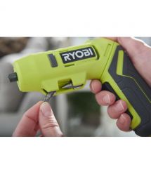 Ryobi Отвертка аккумуляторная RSDP4-120G, 4В USB Lithium, акб 1х2Ач, 5Нм, поворотная ручка