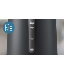 Philips Электрочайник Series 1000, Strix, пластик, мат, черный